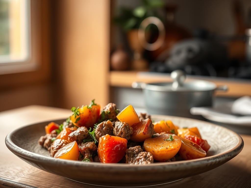 red potato and ground beef recipes